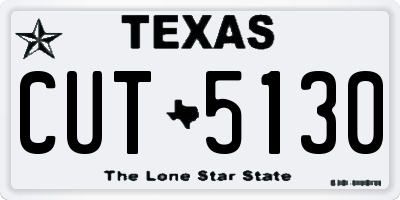 TX license plate CUT5130