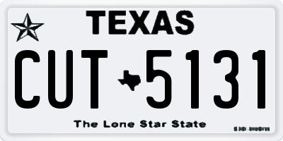 TX license plate CUT5131