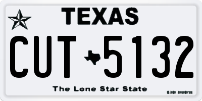 TX license plate CUT5132