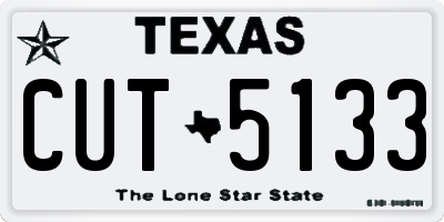TX license plate CUT5133