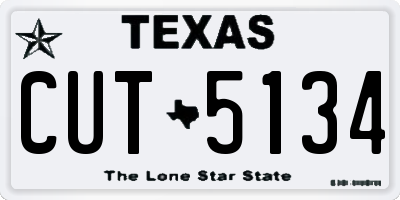 TX license plate CUT5134