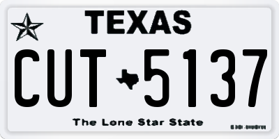 TX license plate CUT5137
