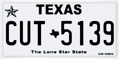 TX license plate CUT5139
