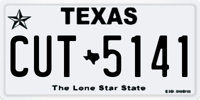TX license plate CUT5141