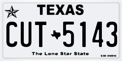 TX license plate CUT5143