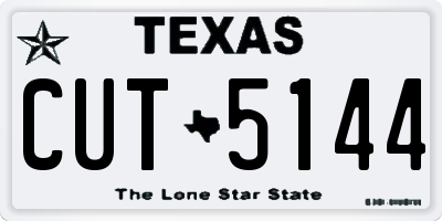 TX license plate CUT5144