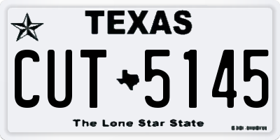 TX license plate CUT5145