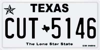 TX license plate CUT5146