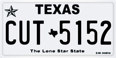 TX license plate CUT5152
