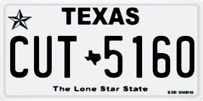 TX license plate CUT5160