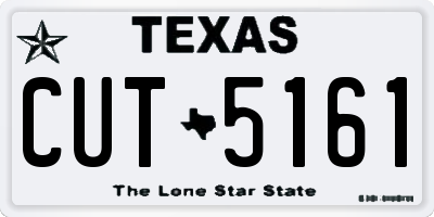 TX license plate CUT5161