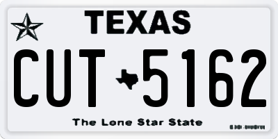 TX license plate CUT5162