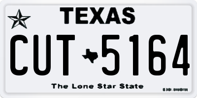 TX license plate CUT5164