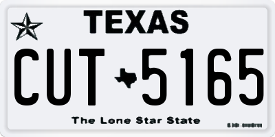 TX license plate CUT5165