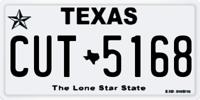 TX license plate CUT5168