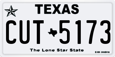 TX license plate CUT5173