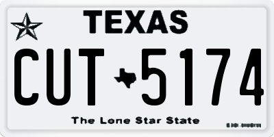 TX license plate CUT5174