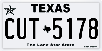 TX license plate CUT5178