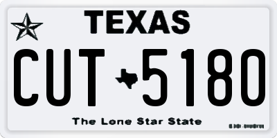 TX license plate CUT5180