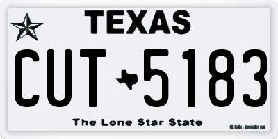 TX license plate CUT5183