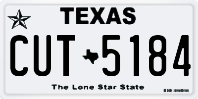 TX license plate CUT5184