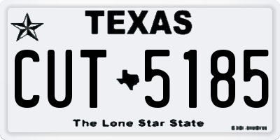 TX license plate CUT5185