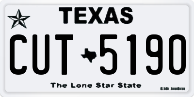 TX license plate CUT5190
