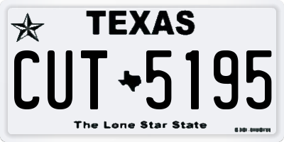TX license plate CUT5195