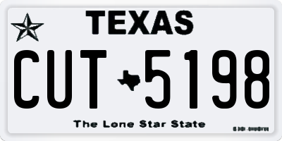 TX license plate CUT5198