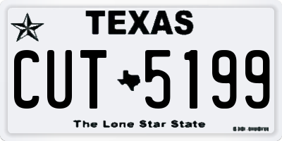 TX license plate CUT5199