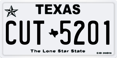 TX license plate CUT5201