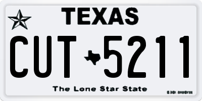 TX license plate CUT5211