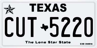 TX license plate CUT5220