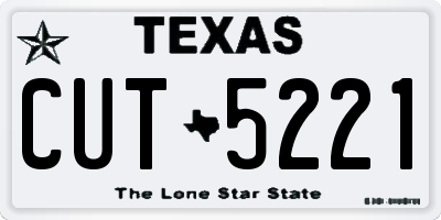 TX license plate CUT5221