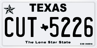 TX license plate CUT5226