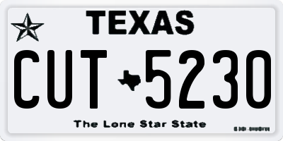 TX license plate CUT5230