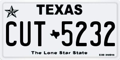 TX license plate CUT5232