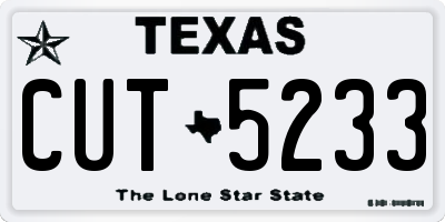 TX license plate CUT5233