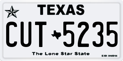 TX license plate CUT5235