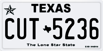TX license plate CUT5236