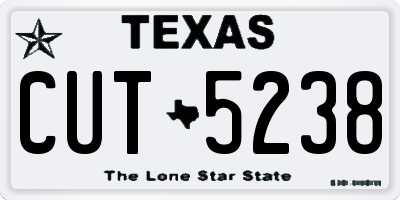 TX license plate CUT5238
