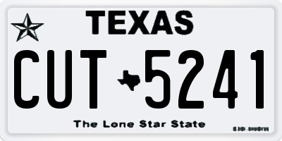 TX license plate CUT5241