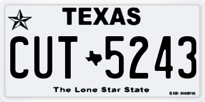 TX license plate CUT5243