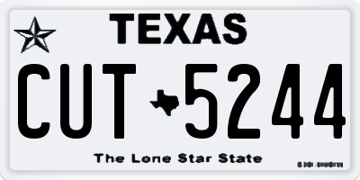 TX license plate CUT5244