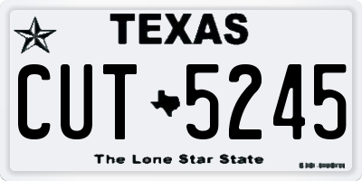 TX license plate CUT5245