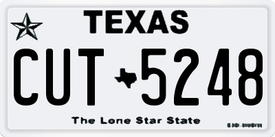 TX license plate CUT5248