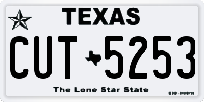 TX license plate CUT5253