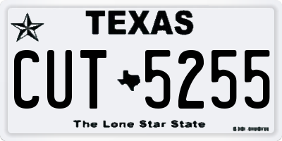 TX license plate CUT5255