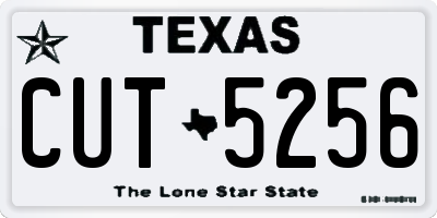 TX license plate CUT5256