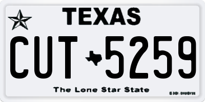 TX license plate CUT5259
